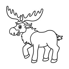 Cute goose cartoon characters vector illustration. For kids coloring book.