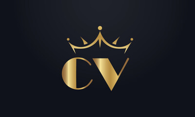 King crown logo design vector and extra bold queen symbol