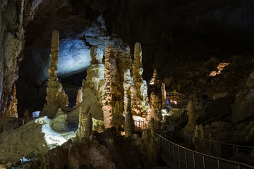 Fairy views from The Frasassi Caves (Italian: Grotte di Frasassi) - the most famous show caves in...