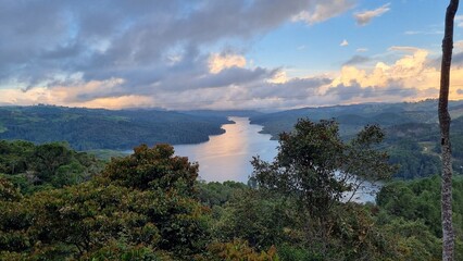 sunset in the mountains