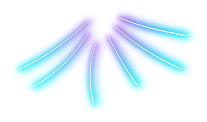 Obraz na płótnie Canvas Neon light line curve doodle blue purple