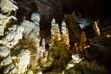 Fairy views from The Frasassi Caves (Italian: Grotte di Frasassi) - the most famous show caves in...