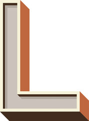 alphabet retro colour style