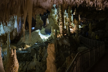 Fairy views from The Frasassi Caves (Italian: Grotte di Frasassi) - the most famous show caves in...
