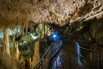 Fairy views from The Frasassi Caves (Italian: Grotte di Frasassi) - the most famous show caves in...