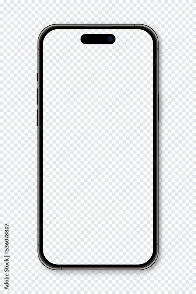 Poster realistic model smartphone. smartphone mockup. device front view. 3d mobile phone with shadow. vecto