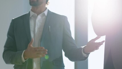 Hands, applause and award with a business man clapping for a goal, target or achievement of a colleague in the office. Team, collaboration and support with a male employee in celebration of success