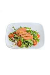 Spicy Salmon Salad on plate