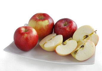 colorful tasty apples from orchard at autumn