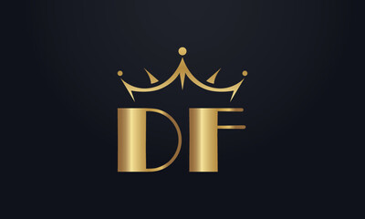 King crown logo design vector and extra bold queen symbol