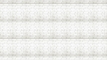 Abstract white brick wall textured background, 3d rendering.
