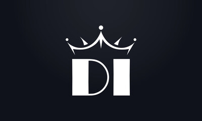 King crown logo design vector and extra bold queen symbol