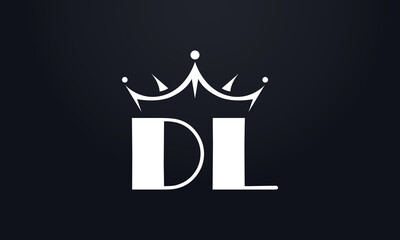 King crown logo design vector and extra bold queen symbol