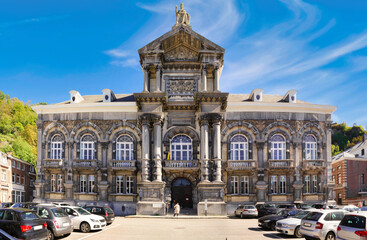 Fototapeta na wymiar Dinant , Belgium, 2022: Justice palace court (Palais de justice) building on a sunny day in autumn