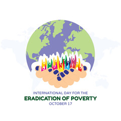 national poverty alleviation day vector illustration design