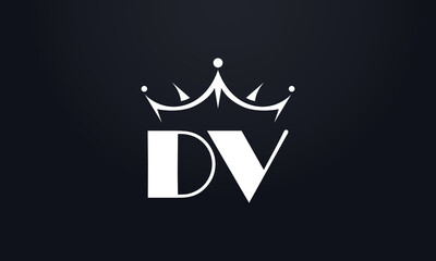 King crown logo design vector and extra bold queen symbol