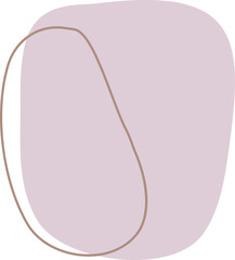 Organic Line Boho Shape Vector Illustration