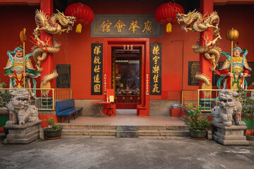 Red asian taoism temple 