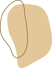 Organic Line Boho Shape Vector Illustration