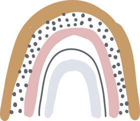 Rainbow illustration in bohemian style