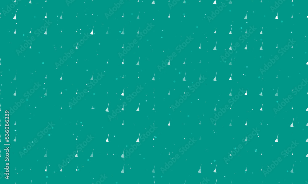 Poster seamless background pattern of evenly spaced white broom symbols of different sizes and opacity. vec
