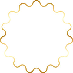 Circle Gold Border Frame Vector