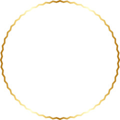 Circle Award Gold Border Frame Vector