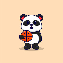 panda bear with a heart