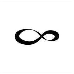 Infinity symbol. Vector logos. Simple style, isolated on a white background.