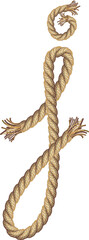 Rope alphabet text illustration