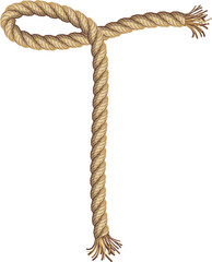Rope alphabet text illustration