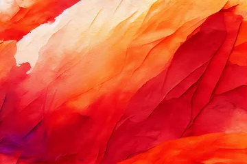 Gordijnen Achtergrondmateriaal: oranje tint aquarel textuur achtergrond © おでんじん