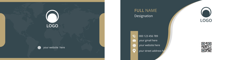 Elegant minimal professional business card design.