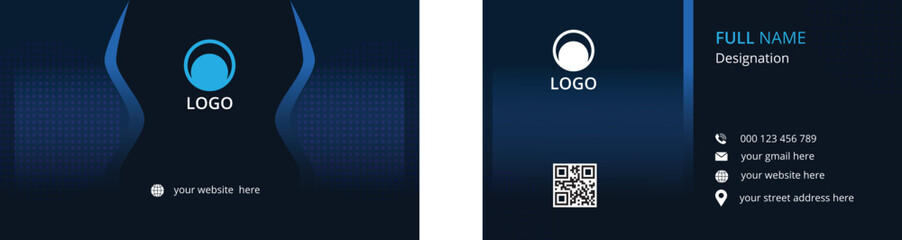 Elegant minimal professional business card design.