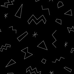 Seamless pattern in bright retro abstract style