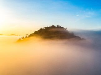 Sunrise sea of fog above Khao Sok national park, Surat Thani, Thailand