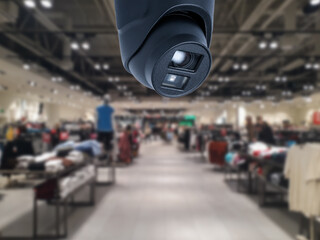 CCTV tool in Shopping mall Equipment for security systems and have copy space for design