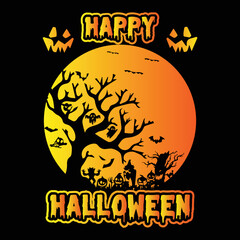 Halloween T-shirt Design Template