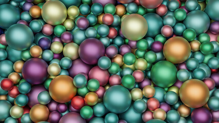 Fototapeta na wymiar Colorful balls abstract wallpaper, mother-of-pearl matte.