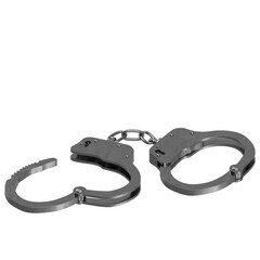 3d rendering illustration of handcuffs