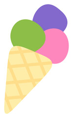 Cartoon ice cream. Vector illustration