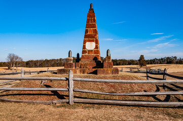 Bull Run Monument, Manassas National Battlefield Park, Virginia USA, Virginia