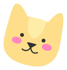 Cartoon cat head. Vector illustration
