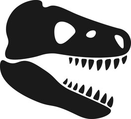 Dinosaur skull Prehistoric Animal. Vector illustration