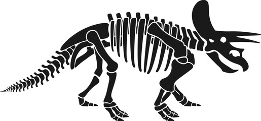 Styracosaurus Dinosaur skeleton Prehistoric Animal. Vector illustration © Mykola Syvak
