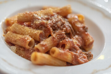 Pasta with Sauce In Bowl