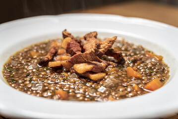 Lentil Soup In Bowl