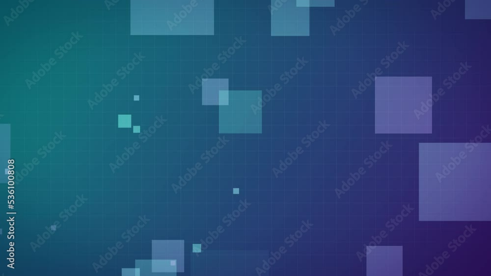 Poster abstract animated motion background. dark technology backdrop. mosaic pixelated pattern, square rand