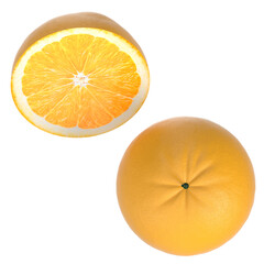3d rendering illustration of some oranges