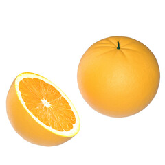 3d rendering illustration of some oranges